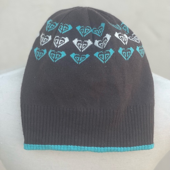 Roxy reversible beanie. Turquoise and brown - Picture 5 of 5